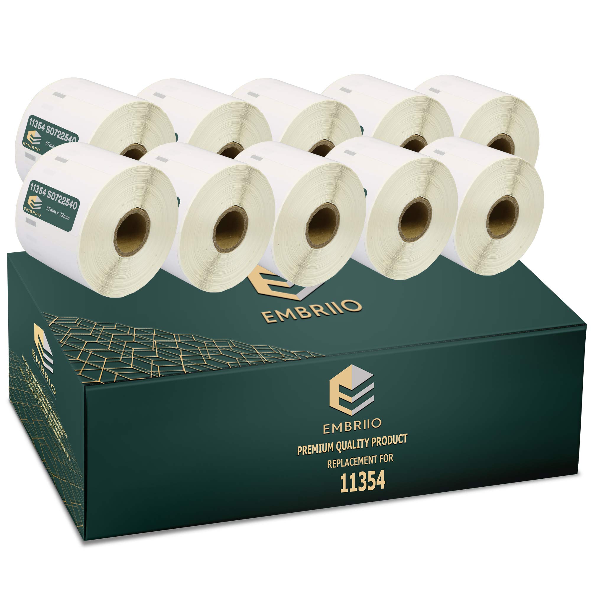 10 Compatibles Rouleaux Papier 11354 S0722540 57mm X 32mm Étiquettes Adresse Pour Dymo LabelWriter 4XL 450