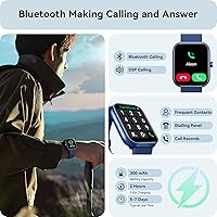 Vista 2 de Reloj inteligente para mujeres y hombres, reloj inteligente para iPhone y Android Bluetooth (respuesta/llamada) Alexa integrado, rastreador