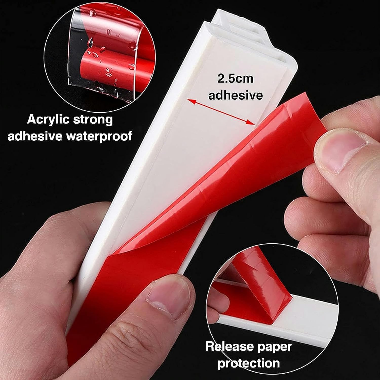 KEuLen Barriera Doccia Ferma Acqua, Barriera per Doccia, Soglia for Doccia Barriera for diga d'Acqua Lavello in Silicone Paraspruzzi for Cucina e Bagno(2.4m/95in)
