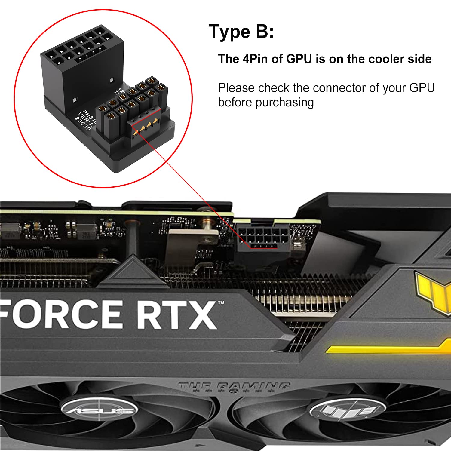 Amazon.co.jp: 12VHPWR 180度角度付きアダプター:アルミニウム ATX 3.0