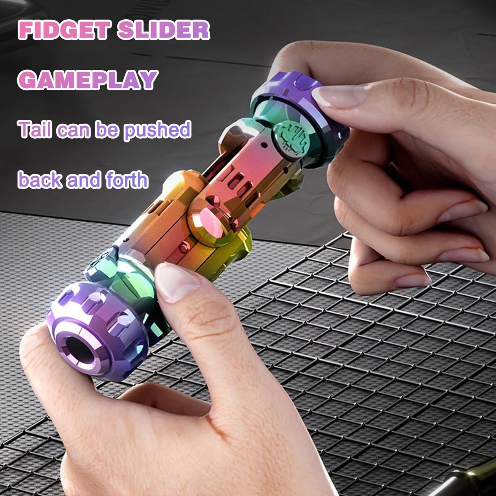 Giocattolo antistress Combo Spinner e Slider, 1 pezzo | Metallo CNC di alta qualità, rotazione silenziosa e clic. Lancia freccette Ideale per ufficio, ADHD, ansia. Portatile