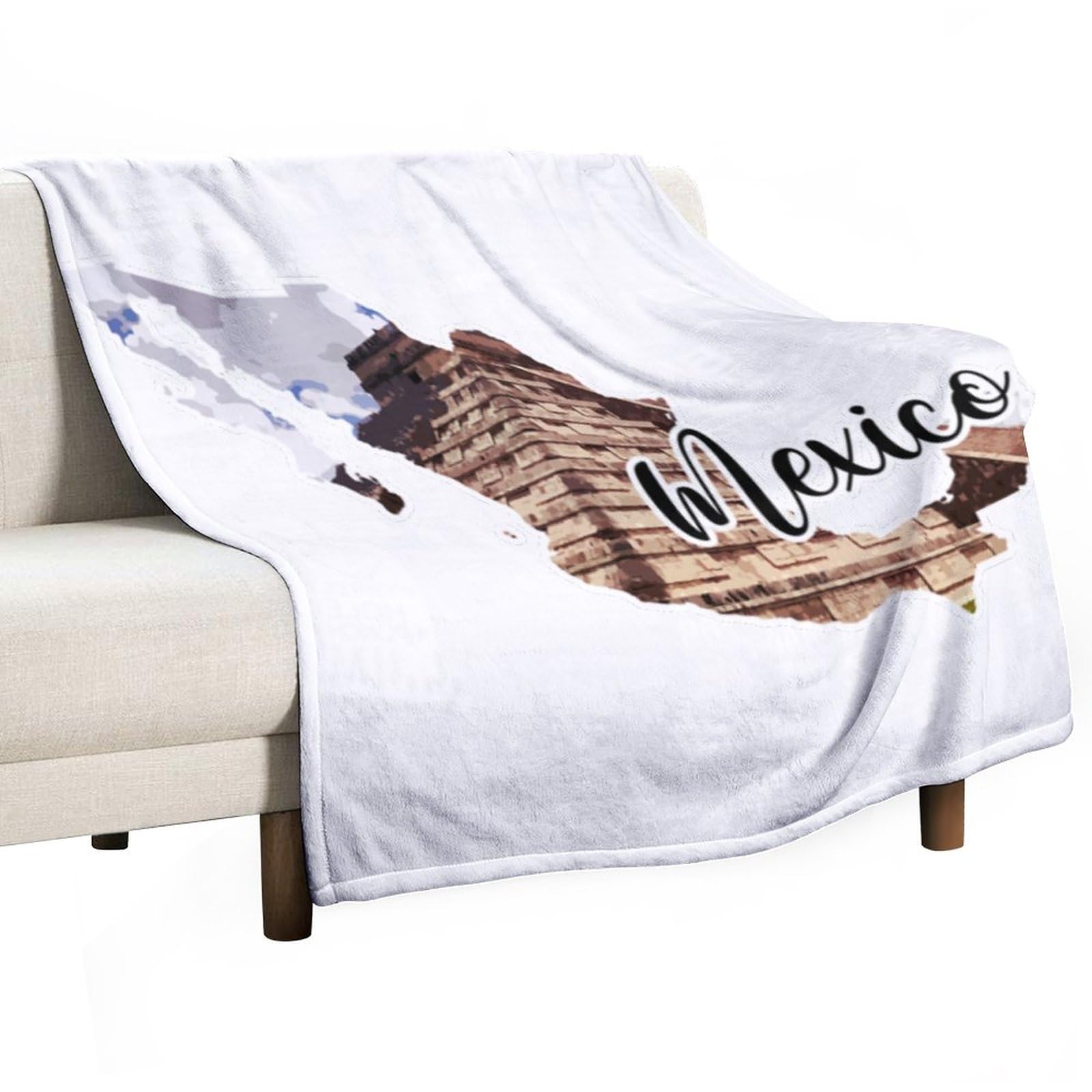 Couverture douce et respirante Mexique plaid personnalisé décoration confort pour femme et homme