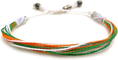 Vista 116 de Rumi Sumaq Pulseras con lazo de bandera del orgullo y el país, macramé tejida anudada a mano, cola de pez y trenzada, pulseras unisex ajustables