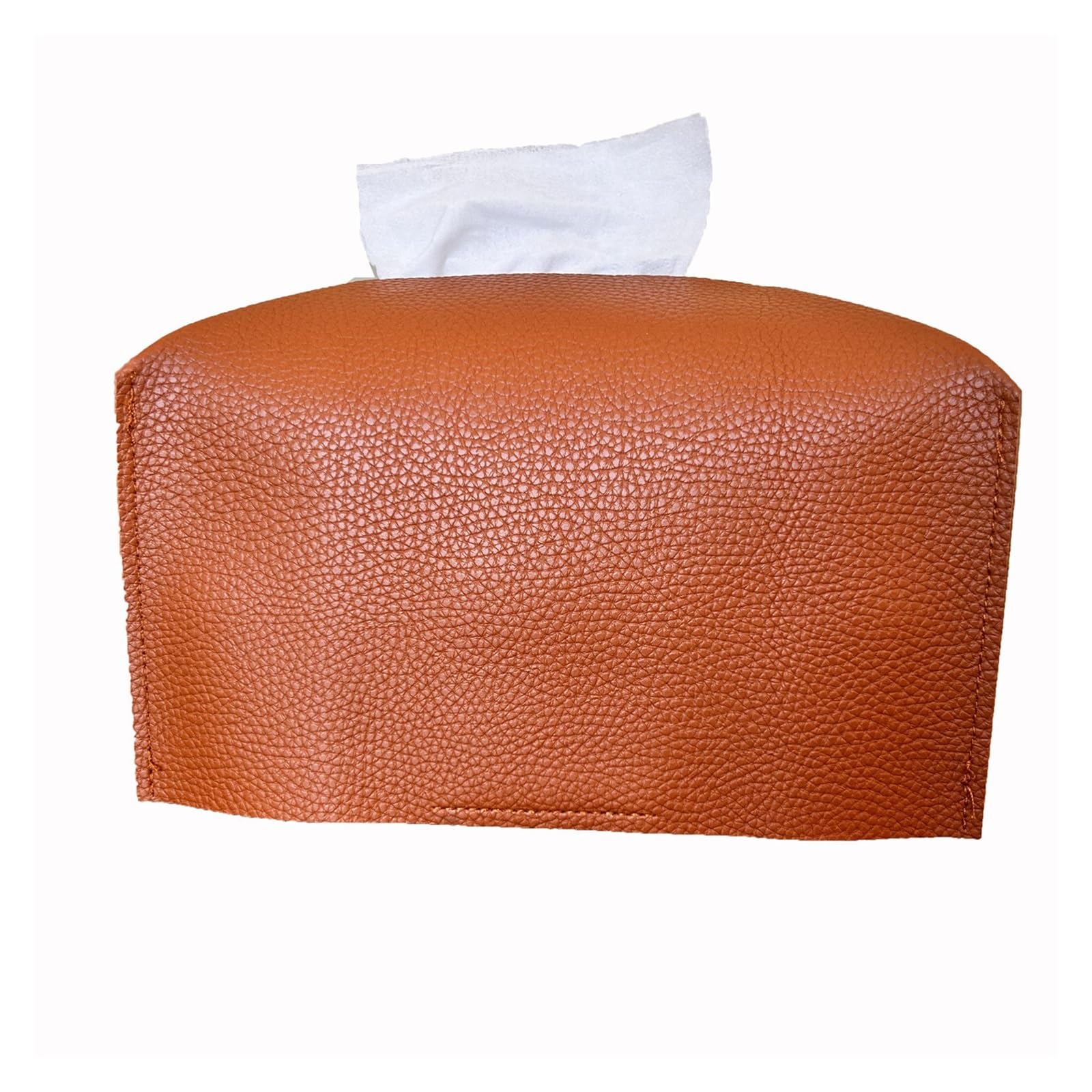 Leather Tissue Box Cover Tissue Box Cover Square Decorative PU Leather Holder Modern Case Facial Paper Organizer Dispenser For Bathroom Countertop(Brown B)