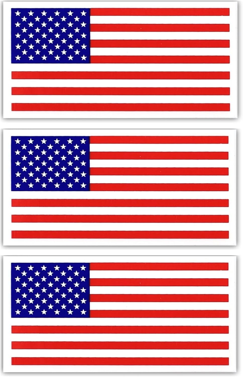 American Flag Hard Hat Stickers (3pack) Waterproof Heavy Duty Vinyl Decals for Helmets Curved Surface Fit Made in USA 1.5 x 2.9 inches
