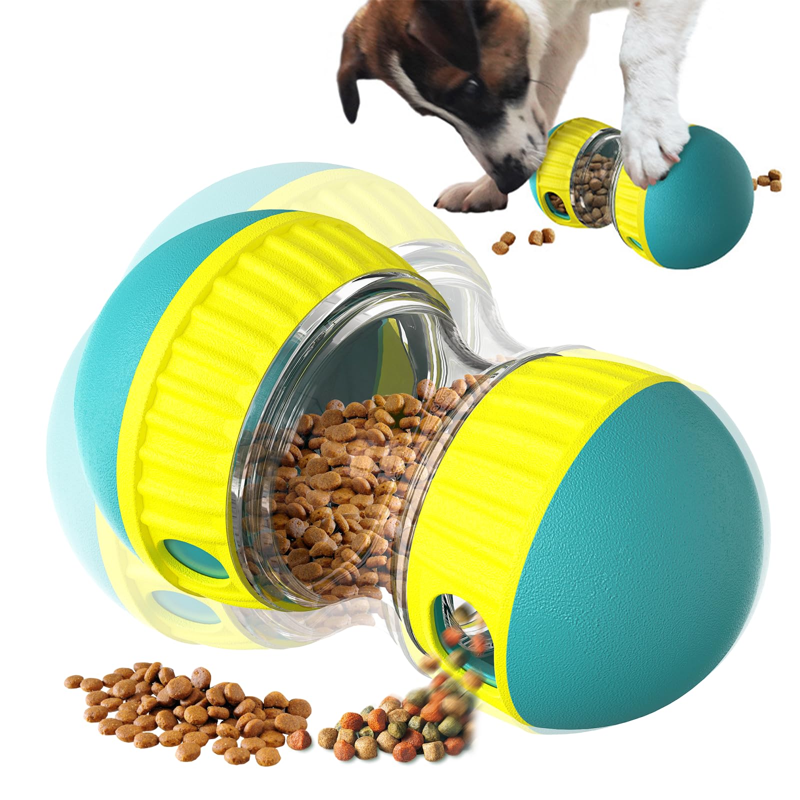 PRZRAO Juguetes para Perros de Comida Lenta, Dispensador de Golosinas para Perros, Alimentación Lenta para Razas Masticables, Comedero de Rompecabezas para Perros, DispensadorBolas para Perros