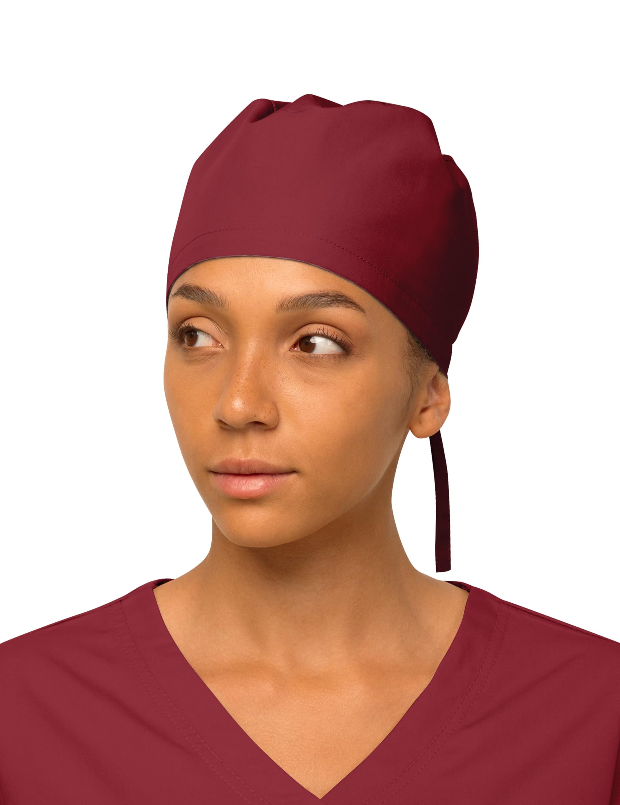 Women’s Working Scrub Cap with Adjustable Elastic Tie-Back – Lightweight, Washable Nursing Cap with Built-in Sweatband