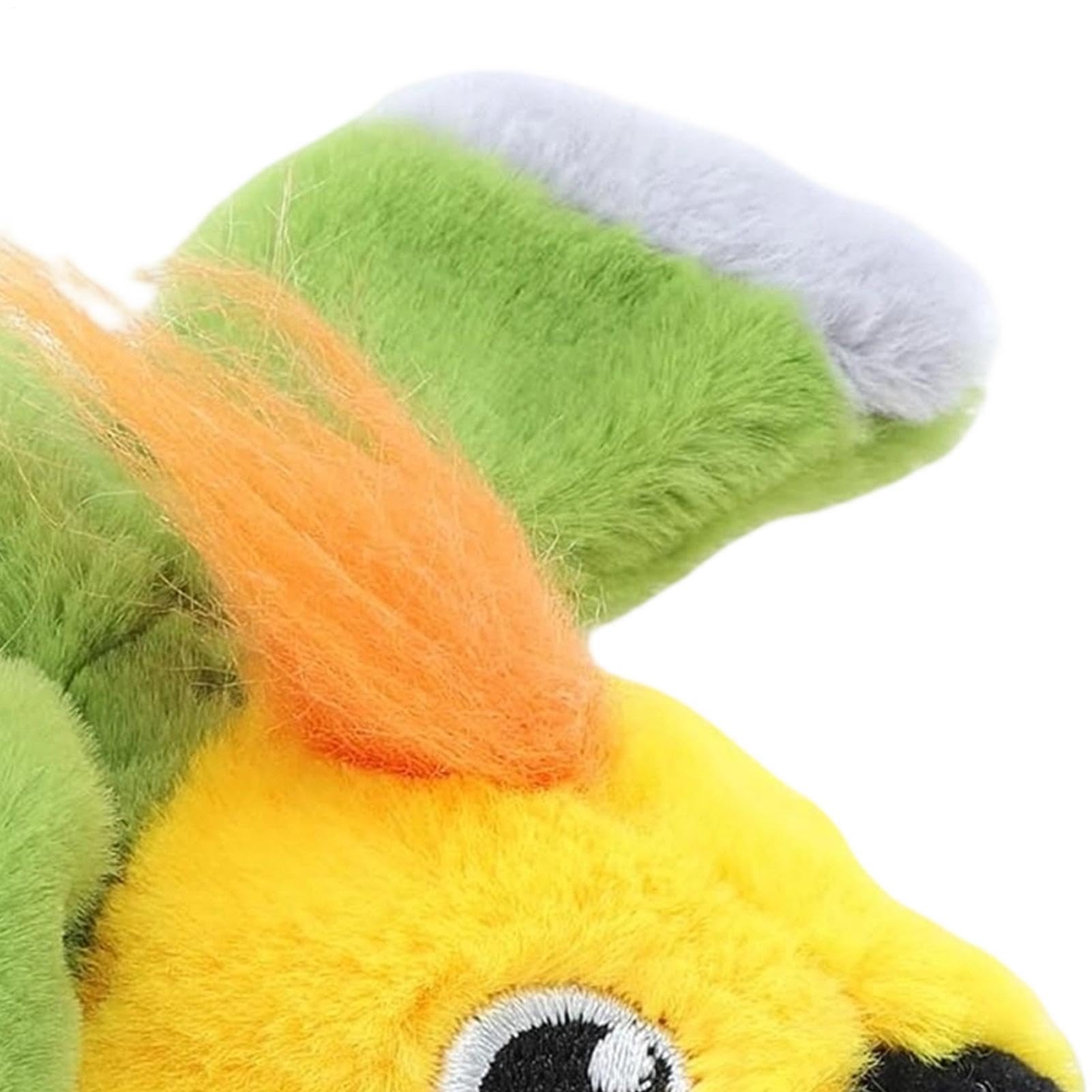 Jouet pour chat en forme d'oiseau, interactif, rechargeable, en peluche, perroquet d'intérieur