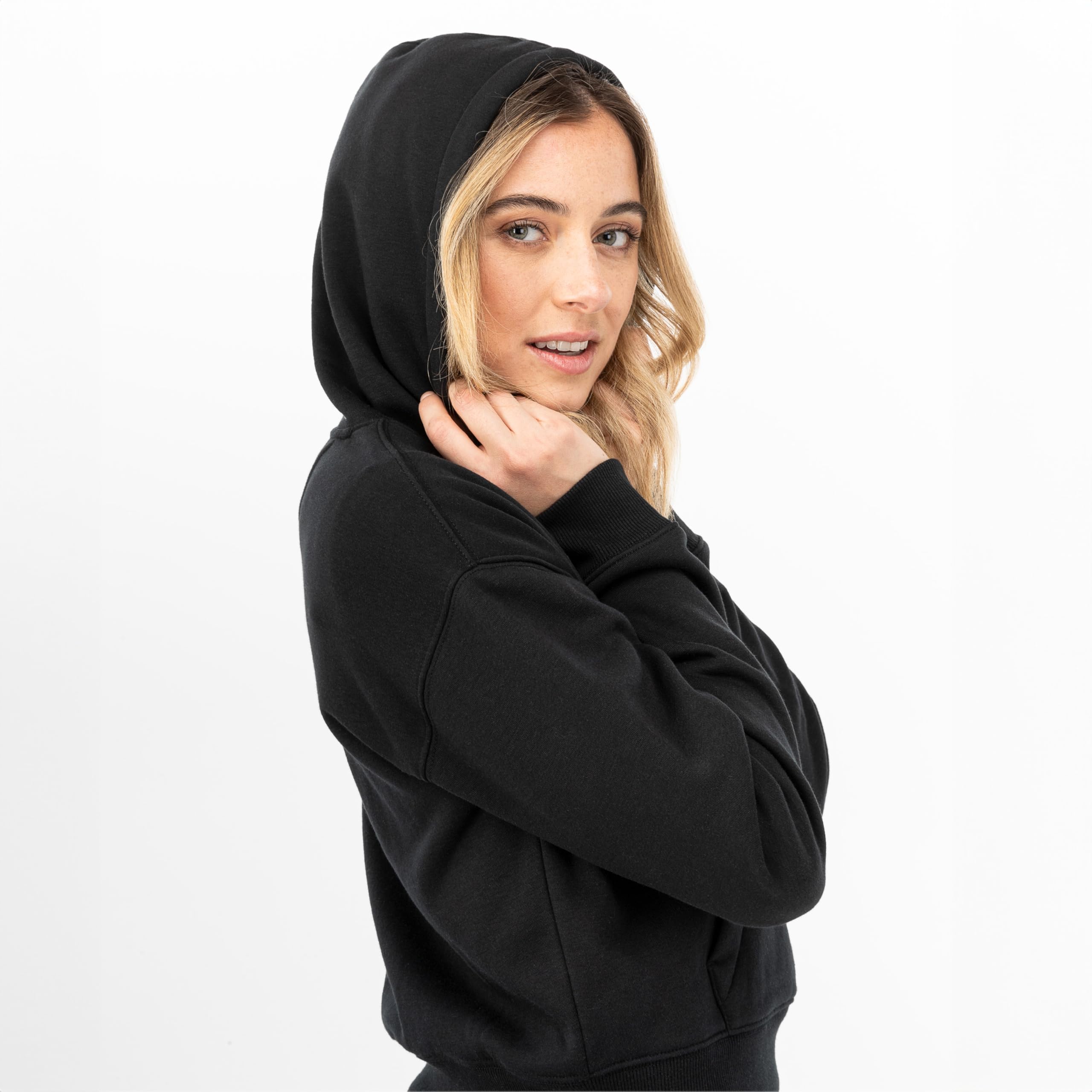 Franklin Sports Sudadera Corta con Capucha para Mujer