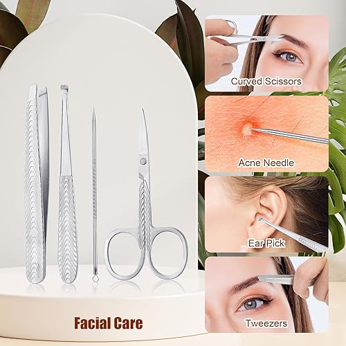 Miniatura 5 de Juego de manicura, kit de cuidado de uñas de acero inoxidable, 12 en 1, herramienta profesional de aseo para uñas encarnadas, kit de pedicura y