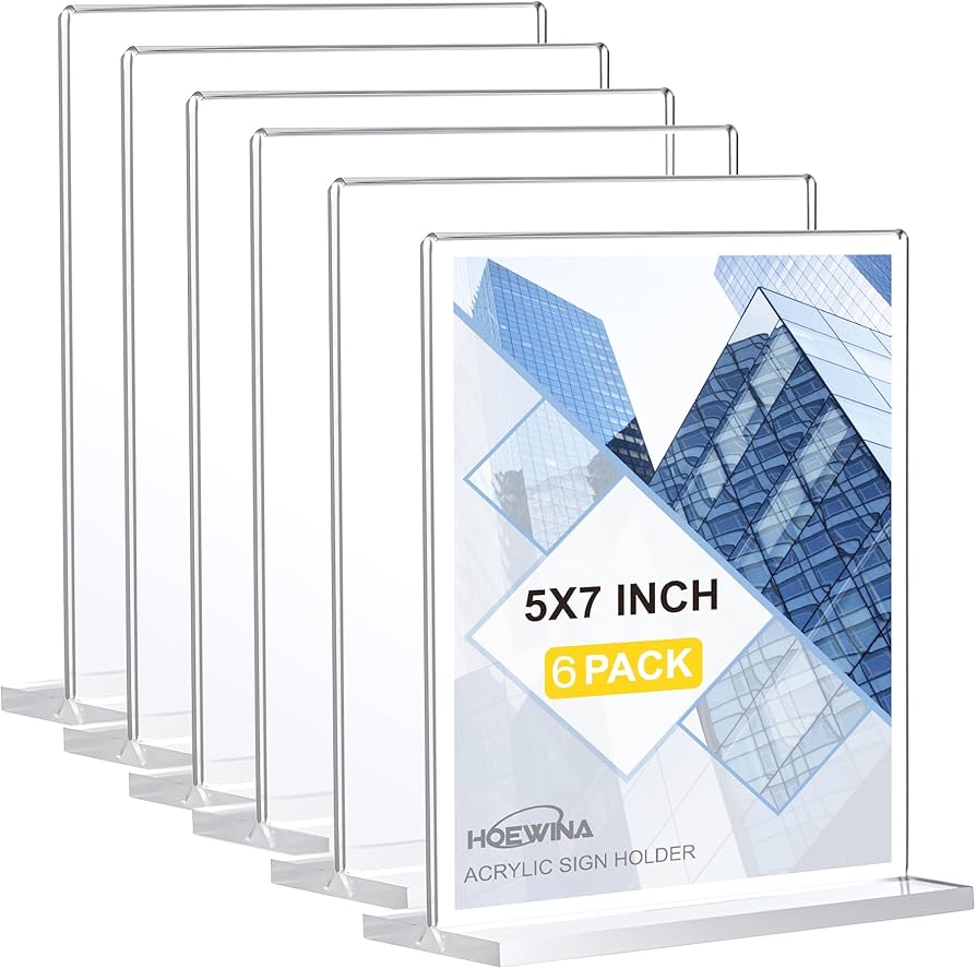 Amazon.co.jp: アクリルサインホルダー 5 x 7インチ 6個パック