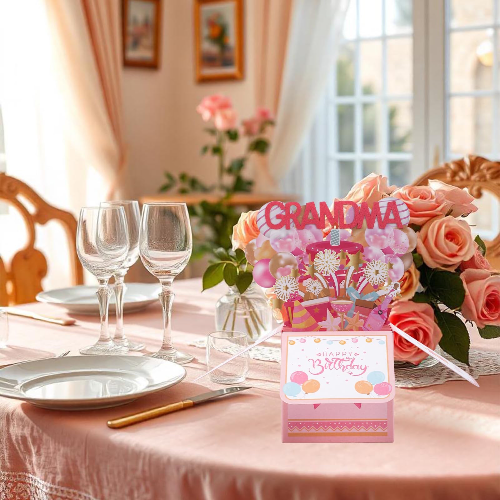Amazon.com: Gosknor Happy Birthday Grandma Pop up Card, Colorful