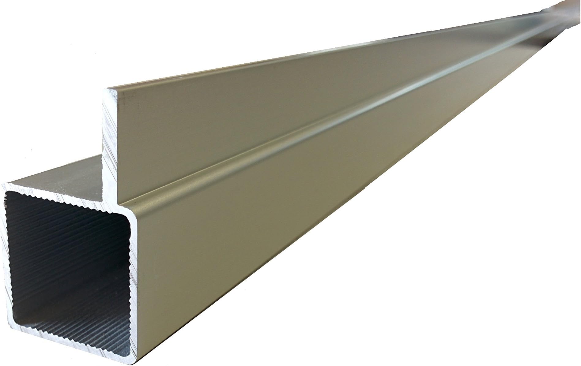 EZTube100-110 Aluminum Extrusion Liner Guide Frame tubing. Square Rail extrusions. 94 x 1 x 1 inches