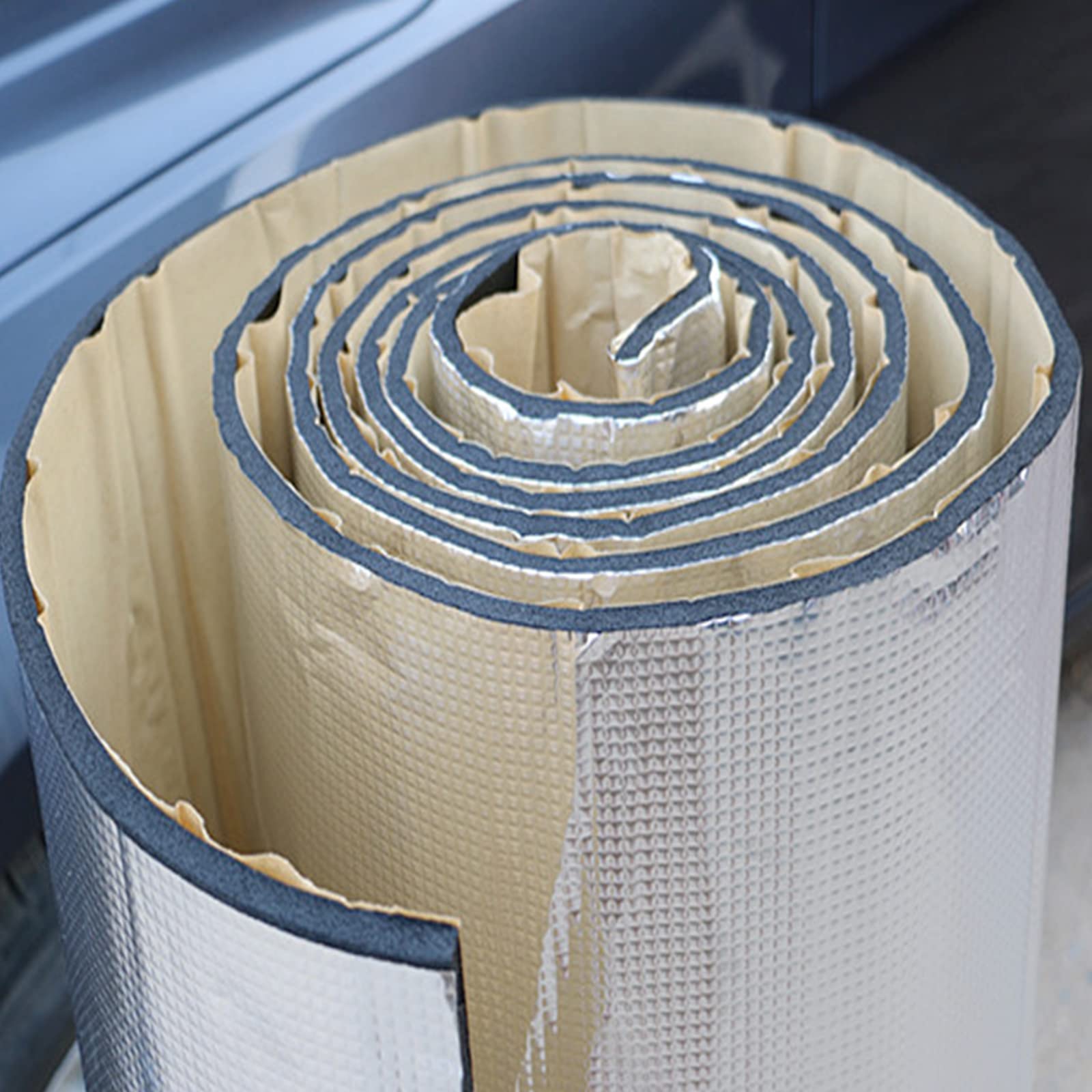 Pannello Riflettente Termosifoni,Materassino Isolante Autoadesivo, Isolamento A Calore Schiuma A Cellule Chiuse, per Il Controllo del Rumore Smorzante Acustico,25mm（THk）,1 * 1M(1m²)