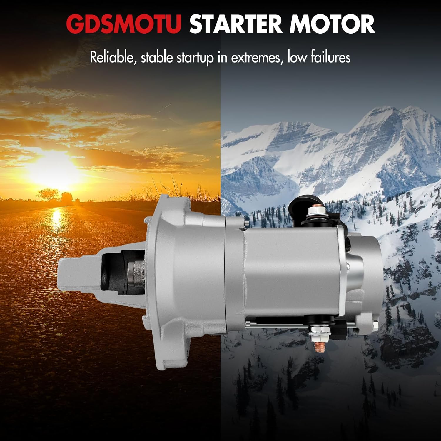 Starter Motor Fit for Chrysler for Voyager 3.3L 2000-2004 for Chrysler for Town & Country 3.8L 1999-2004 for Chrysler for Town & Country 3.3L 1999-2004, Replace 336-1721 SND0270