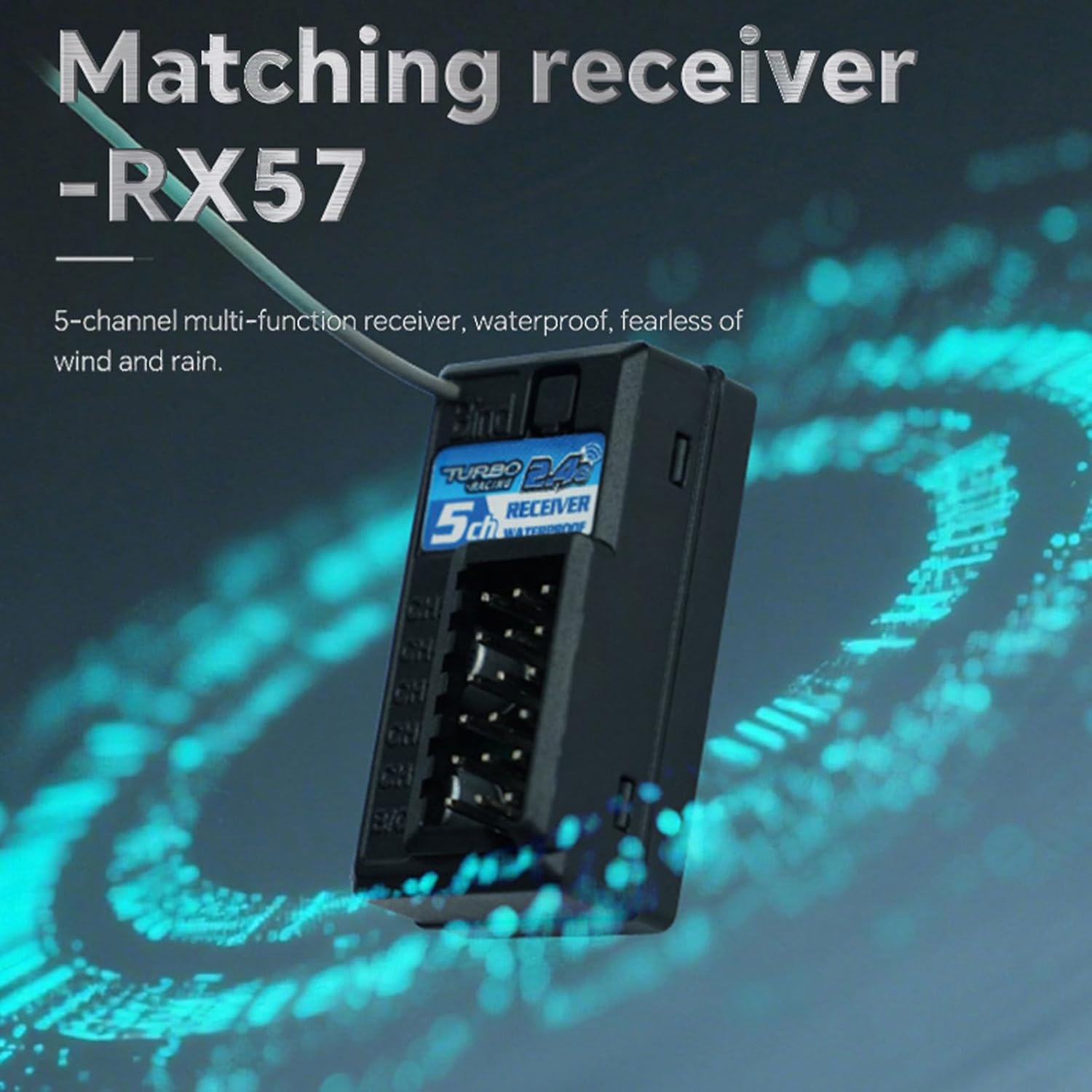 FLYCOLOR RX57 5-channel multi-function waterproof receiver.