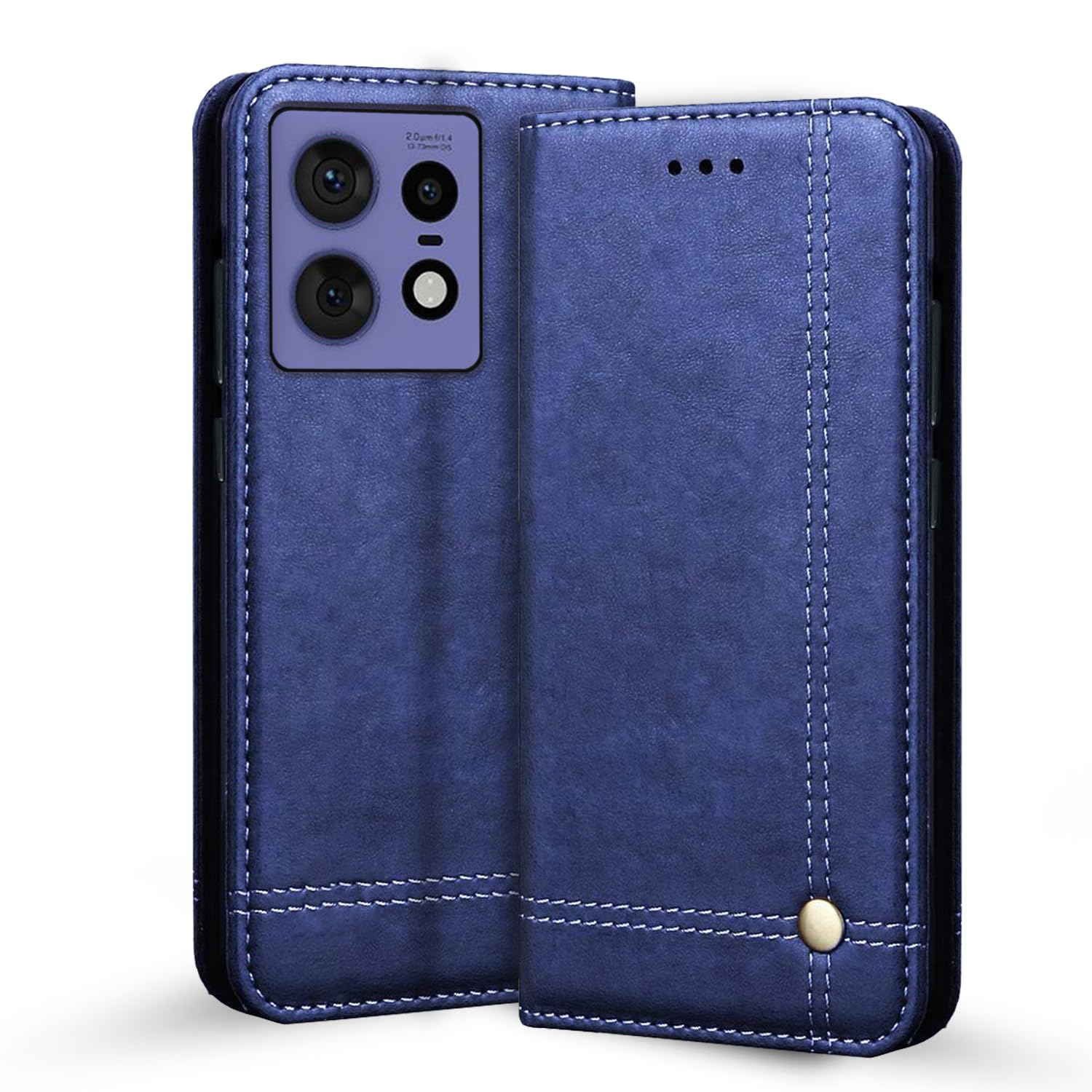 Pikkme Moto Edge 50 Pro 5G Flip Cover | Strong Magnetic Closure | Genuine PU Leather Finish | Wallet Style with Inbuilt Pocket & Stand | Premium Look Magnetic Flip Case (Blue) (B0D4F39YSS) Amazon Price History, Amazon Price Tracker