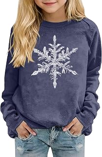 Girls Oversized Sweatshirts Solid Crewneck Pullover Sweatshirt Kids Fashion Blouses Tween Trendy Warm Tops Preppy Clothes