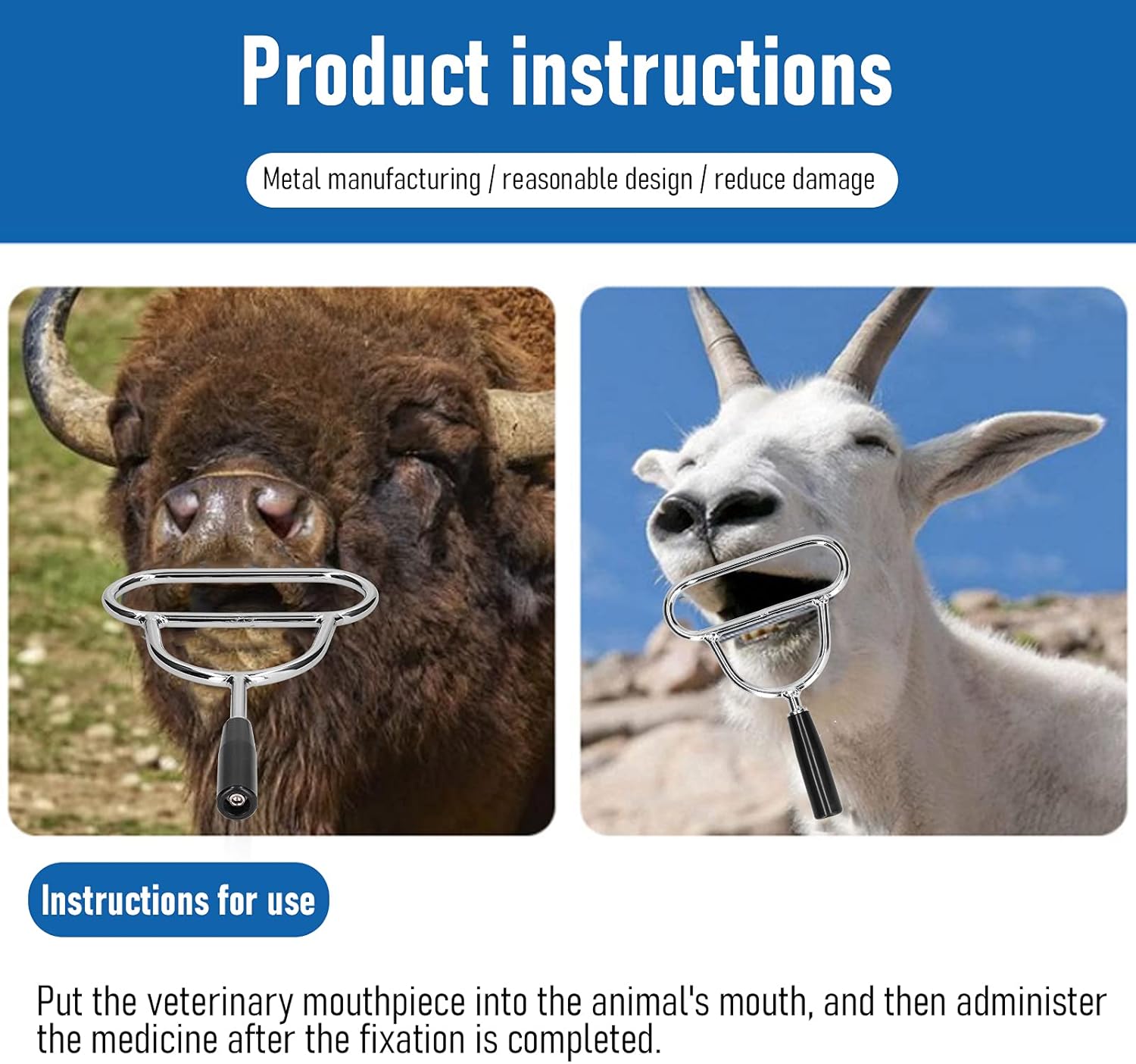 Animal Mouth Opener, Mouth Expander for Breeding Livestock, Veterinary Equipment Opening Device, Livestock Health Supplies (for Sheep)