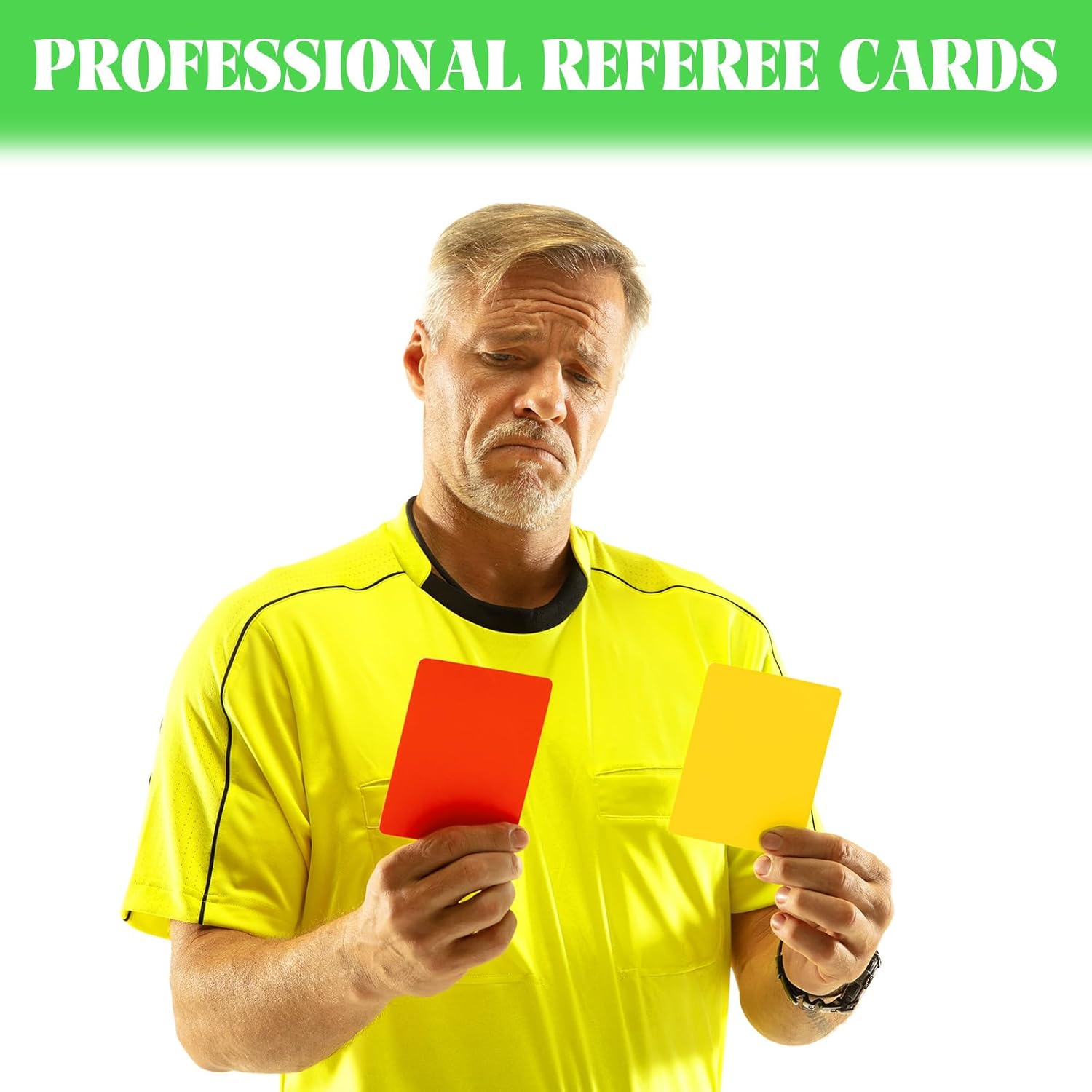 Lusofie 10PCS Soccer Referee Cards, Yellow Card and Red Card for Soccers Sports Referees Warning, PVC Soccer Referee Cards, for Sport Competition