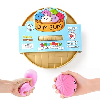 Dumpling Squishies, Giant Dumpling Mystery Box, Colorful Dumplings Stress Balls Fidget Sensory Toy, Stocking Stuffers with Food Steamer Stretchy Desk Toys (Pink) - Amazon product rated Grade B