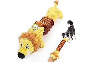 Squeaky Dog Toys for Large Dogs – Cute Stretchy Lion Toy