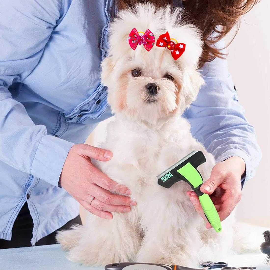 Lot de 40 nœuds pour chiens avec élastiques, nœud de poils de chiens, accessoire pour chien et accessoires de toilettage pour l'utilisation quotidienne des animaux domestiques