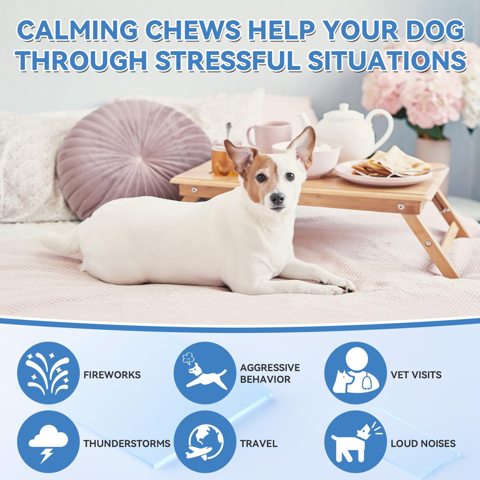 WEALLIN Dog Calming Treats, 200 Count Natural Soothing Dog Chews for Relaxation Support, Helps with Puppy Separation, Barking - Image 4