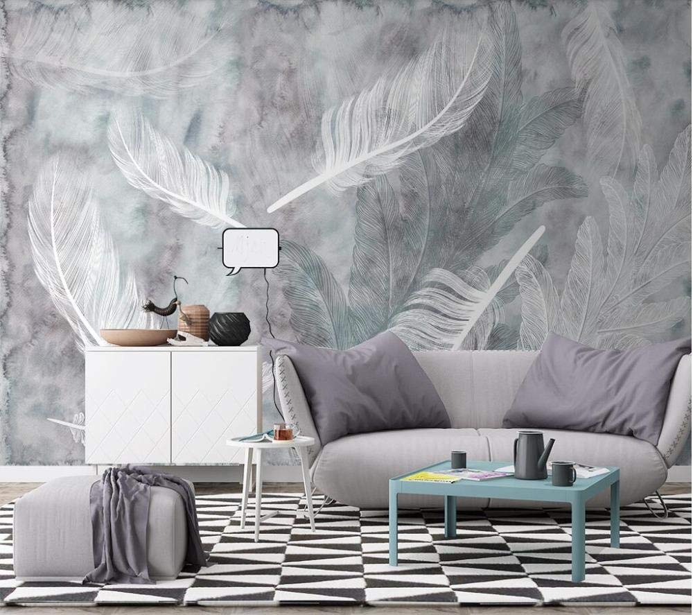 Papier peint 3D pissenlit en soie pour habiller le mur TV du salon de manière romantique