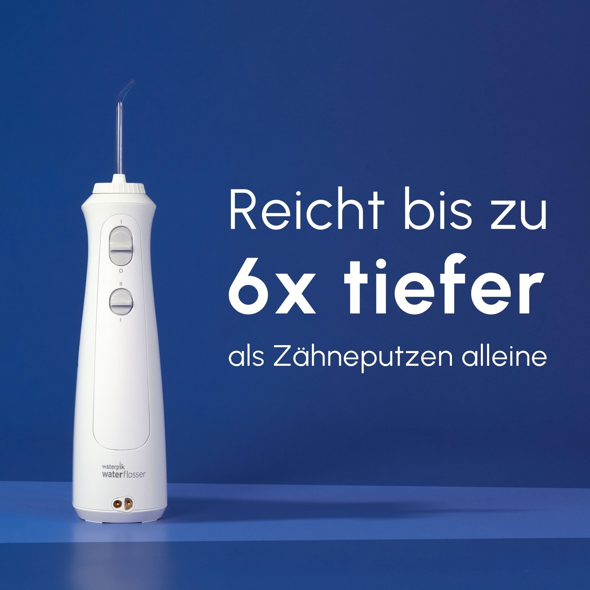 Waterpik Kabellose Munddusche, wiederaufladbar, elektrische Zahnreinigung, ideal zur Plaque-Entfernung, für unterwegs oder zu Hause - Weiß