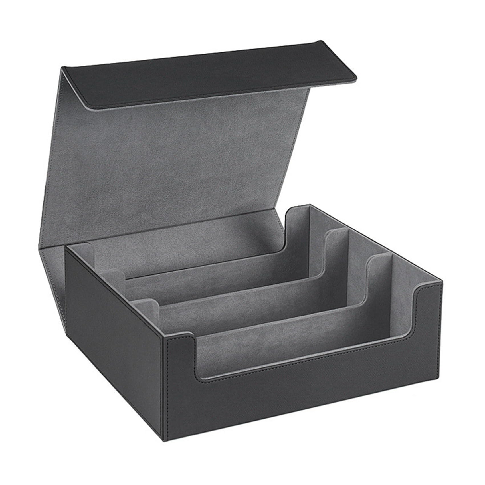 2X Scatola Porta Carte per Carte Collezionabili, per Mazzi di Carte 1800+ PU, Scatola per Carte con Chiusura Magnetica per Carte da Gioco Magnetiche Nera