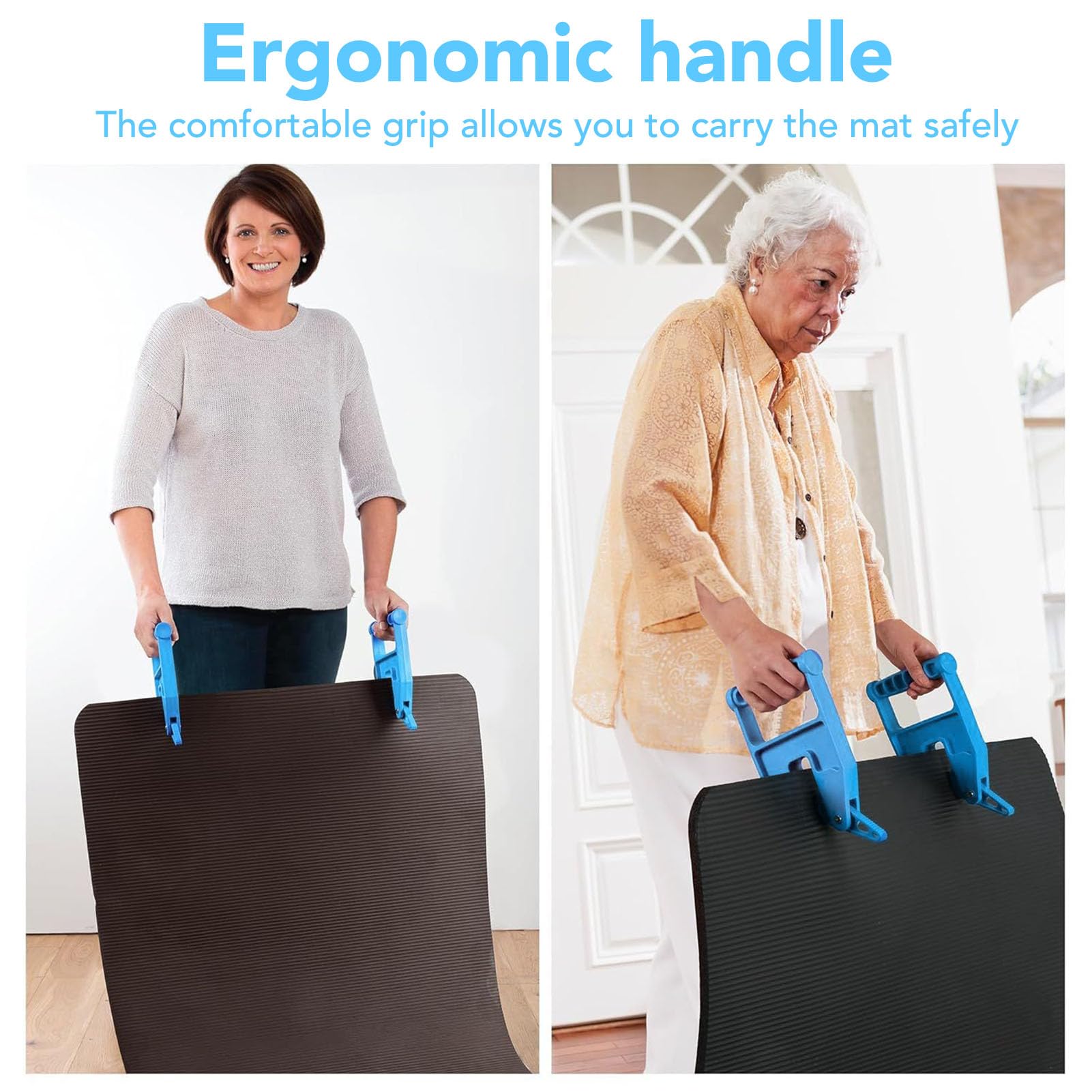 Stall Mats For Barn, Horse Stall Mat, 2PCS Mat Movers Tool Ergonomic Mat Puller Heavy Duty Stall Mat Handlers for Horse Mat Gym Mat Trailer Mat