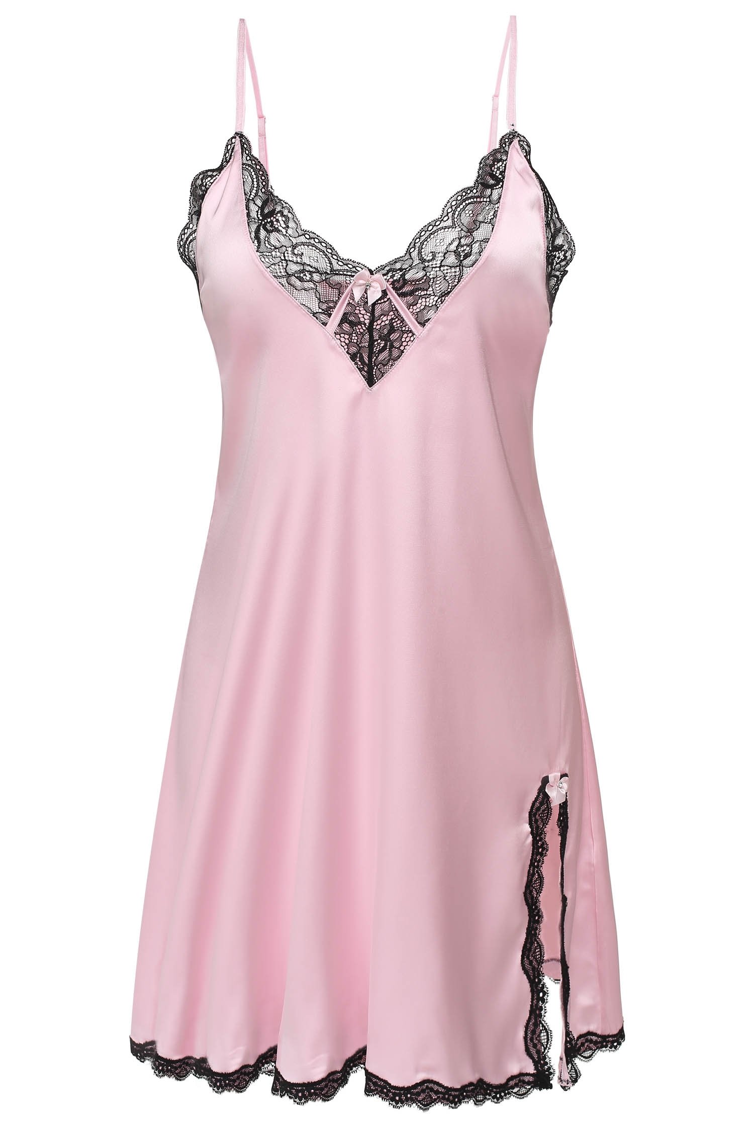 Ekouaer Sleepwear Sexy Lingerie Nightgown Lace Chemise Satin Slip Silk Negligee Nightie Bridal Babydoll for Women