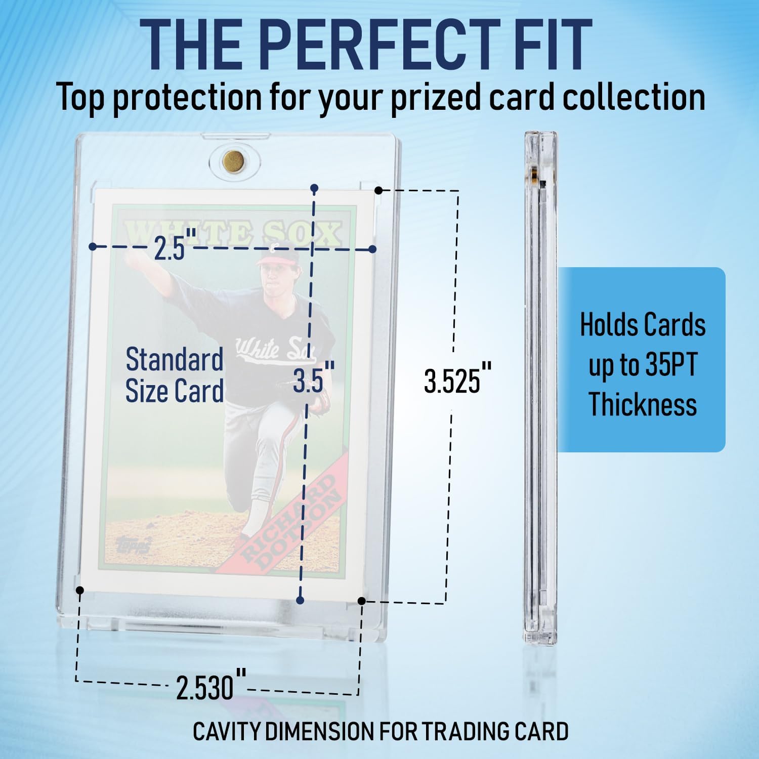 Premium 35PT - 360PT Magnetic Card Holder Case | Magnetic Trading Card Holder, Pro Sports, Football, Basketball, Baseball, MTG & TCG U-V Hard Protectors With Ultra Clear Design Display For Collectors.