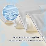EMME Cooling Comforter Queen Size, Double Sided Cold Cooling Blanket for Hot Sleepers, Q-Max>0.5 Breathable Summer Quilt for Night Sweater Lightweight (Light Grey,90 x 90)