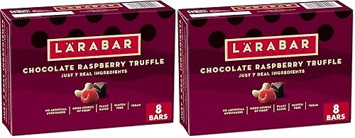 Miniatura 6 de LÄRABAR - Barrita vegana de frutas y frutos secos sin gluten de trufa de chocolate y frambuesa, 8