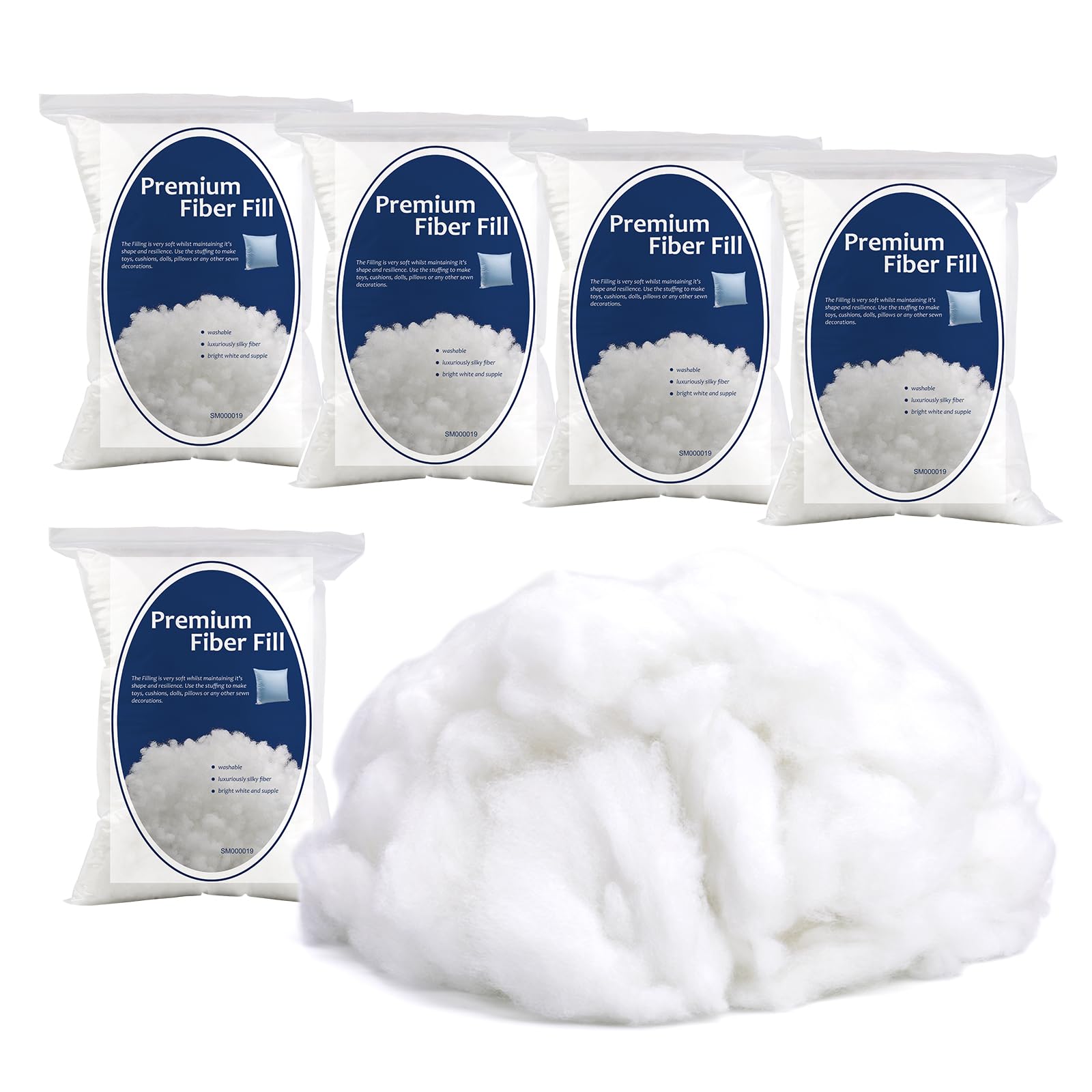 Bupete 1.4lb Pillow Stuffing, Pillow Filler, Stuffing for Pillows for Stuffed Animal Crafts, Polyfill, Fiberfill Stuffing, Polyester Fiberfill Stuffing, Cushions Stuffing