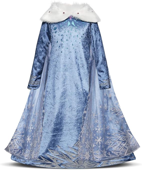 Amazon Co Jp ハロウィン 女王コスチューム仮装 2点セット プリンセスなりきりドレス Touyoor ジュニア ケープ付き防寒ドレス 子供 お姫様ごっこドレス 110 150cm ファッション