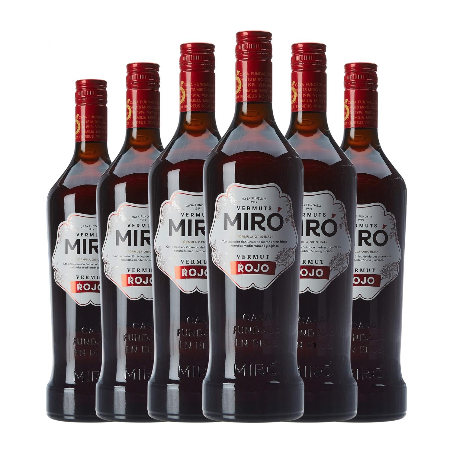 Vermut Casalbor Miro Rojo Joven Botella Misil 1 L (Caja de 6 Botella Misil de 1 L)