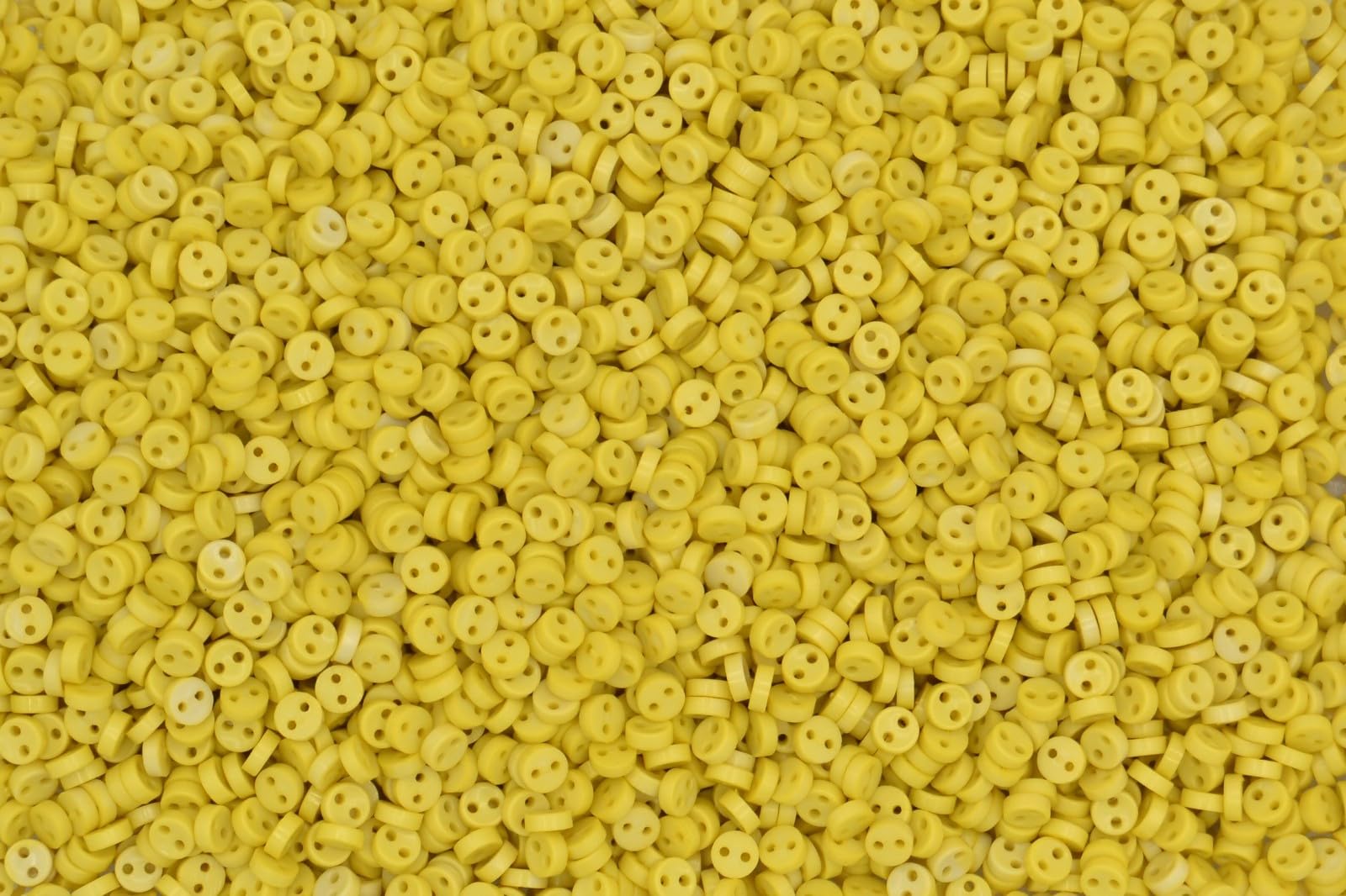 celloexpress 5mm Yellow Circles Mini Doll Buttons for Dolls & Soft Toys Clothes - 5mm Assorted Round Colours & Designs (Pack of 500, Yellow Circles) — image 1