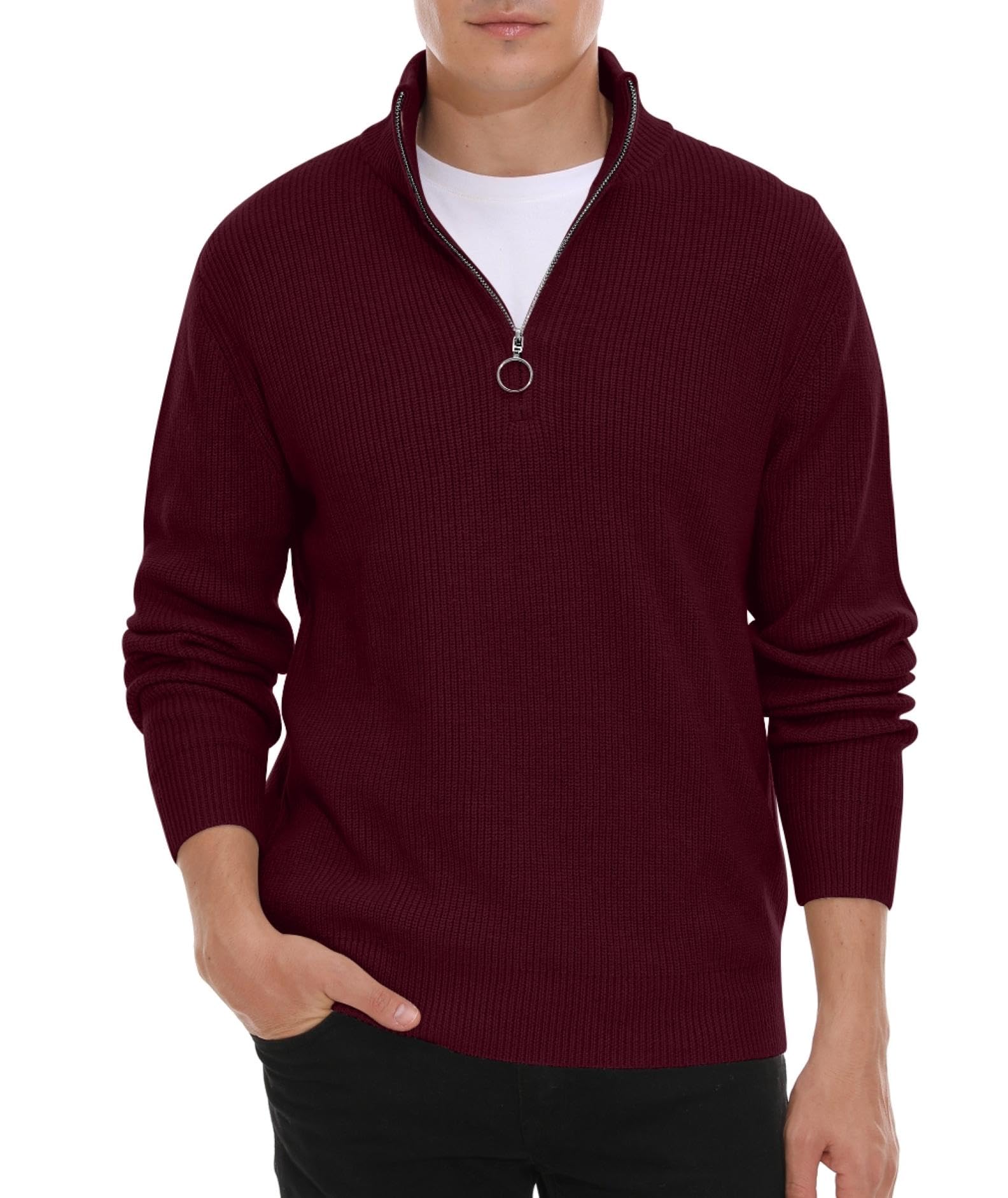 Pull Homme Col Roulé Hiver Chaud - Sweat Manches Longues Confortable Grande Taille
