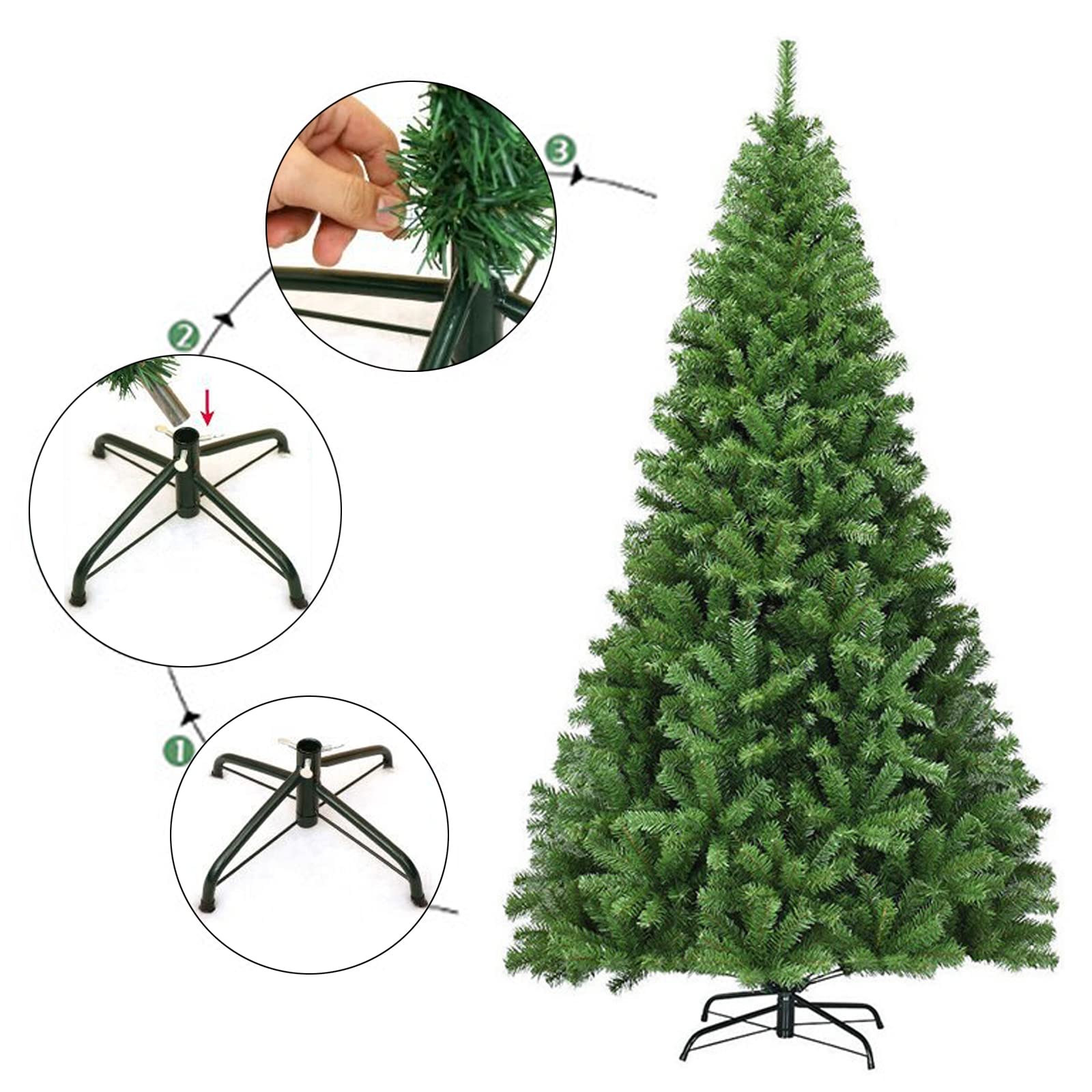 Supporto per Albero di Natale Artificiale Staffa per Albero di Natale con Vite per Albero di Natale Artificiale Base Supporto per Asta in Metallo Decorazione per Feste Stabile Durevole (Ø1.9cm,30cm)
