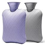 FORICOM Extra Large Hot Water Bag for Pain Relief, Hot Water Bottle for Bed Warming, Dog, Cat,Hot Water Pack, Heat Pack.2pack,2L Hot Water Bag for Back Pain