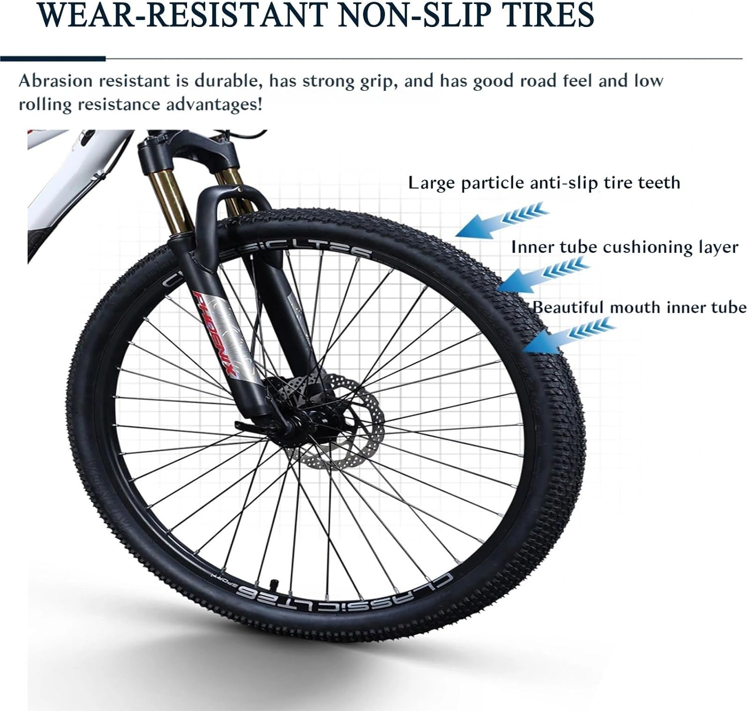 27.5'' Mountain Bicycle for Adult Aluminum Alloy Frame 33 Speed Shifter Cyclocross Outdoor Bike Racing Trail Commuter City Bicycles