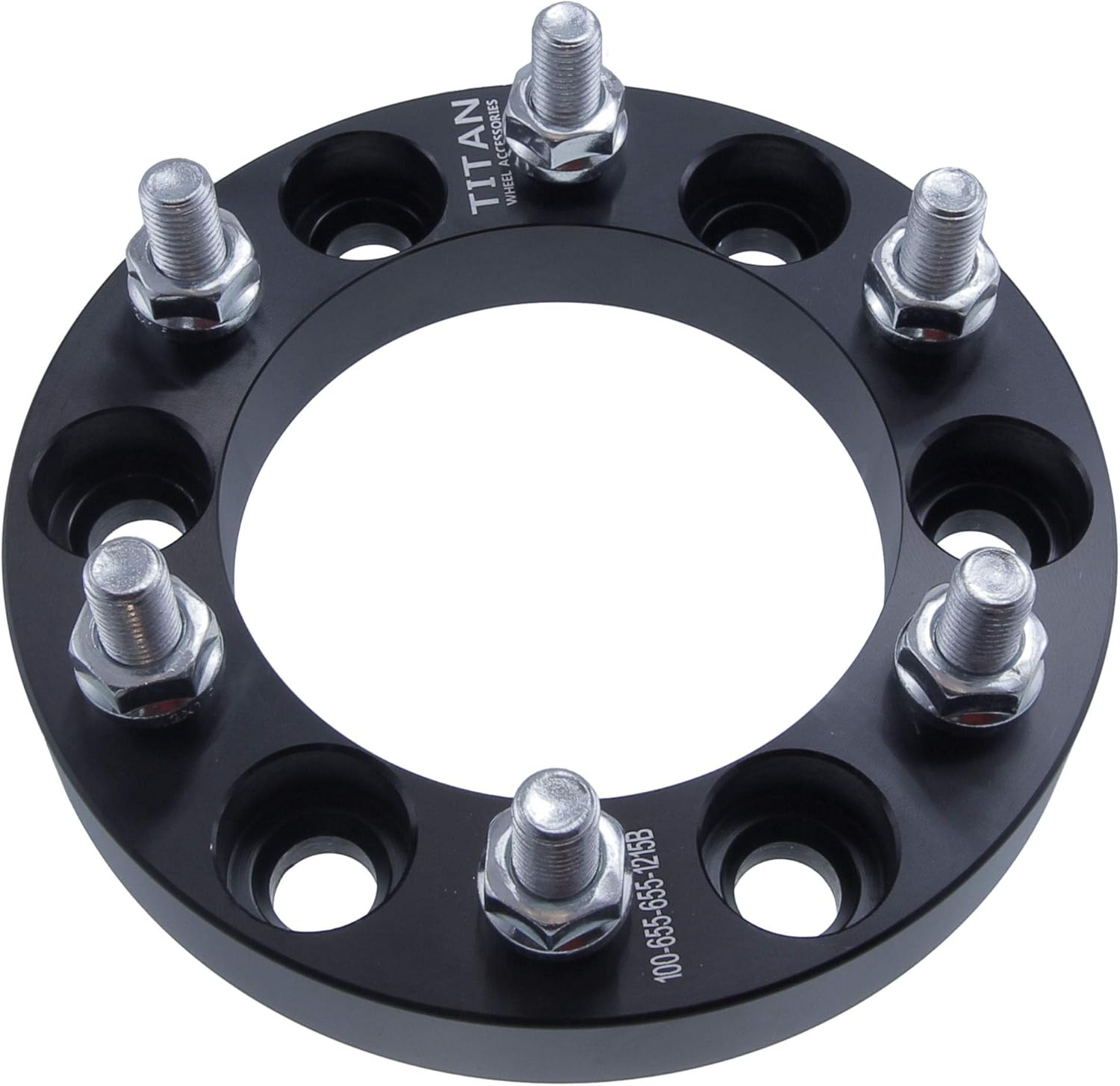 1" 6x5.5 Wheel Spacers - Fits Isuzu Rodeo Trooper Fits Toyota 4 Runner FJ Cruiser Pickup - 1 Inch (25mm), 6x139.7, 12x1.5 Studs - Set of 4 - Black