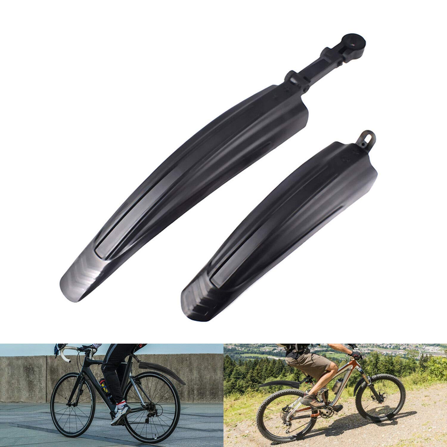 Garde-Boue de vélo, Garde-Boue de vélo électrique, 2 pièces, Garde-Boue Avant et arrière pour vélo de Route et VTT (Orange)