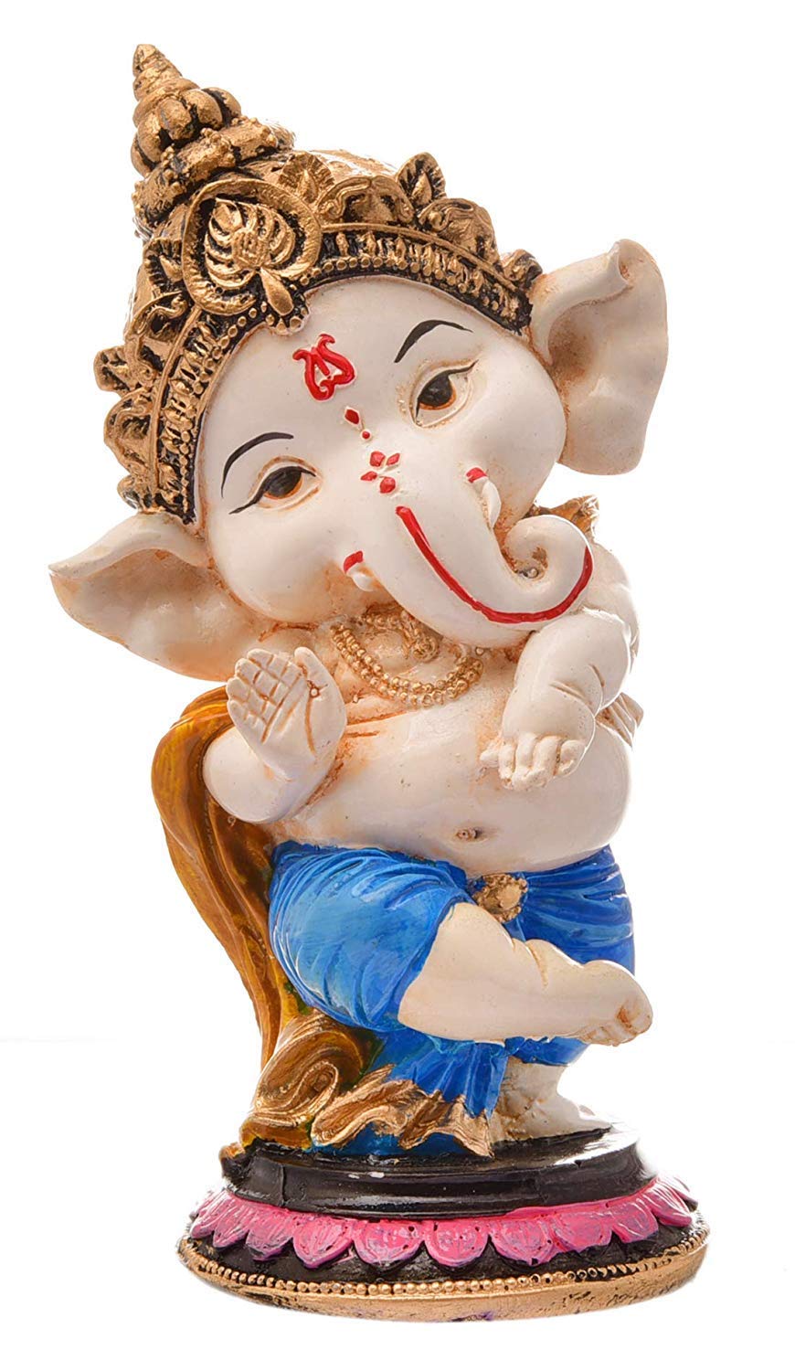 Saudeep India, Handcrafted Resine Little Ganesh Sculpture | Showpiece for Home & Office Decor (Blessing Ganesh) - Image 2 thumbnail