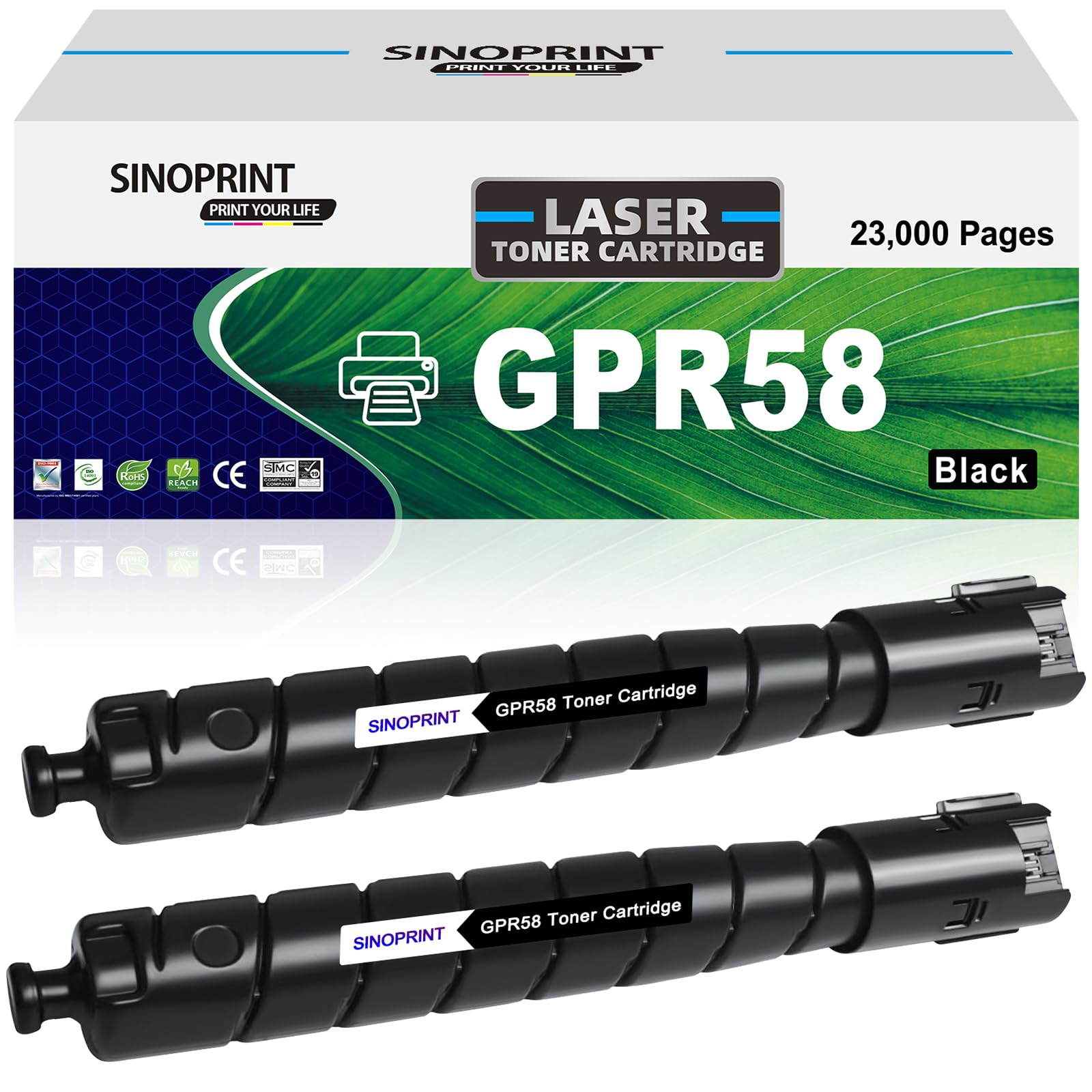 SINOPRINT High Yield GPR58 Toner Cartridge Replacement Compatible for Canon GPR-58 GPR 58 ImageRunner Advance iR-ADV C256 C256iF C356 C356iF DX C257