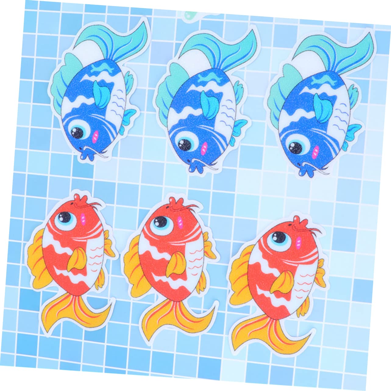WOONEKY 36piezas Pegatinas Antideslizantes De Pescado para Baño De Seguridad Bañera y Ducha Adhesivos Decorativos De Peva para