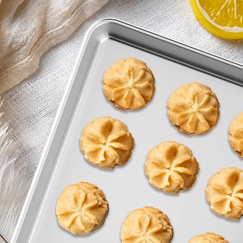 Miniatura 6 de Wildone Juego de bandejas para hornear, bandeja para hornear, bandeja para hornear, tostadora, horno, 12 bandejas de acero inoxidable para hornear,